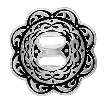 Jeremiah Watt Accented Floral Concho with Slot